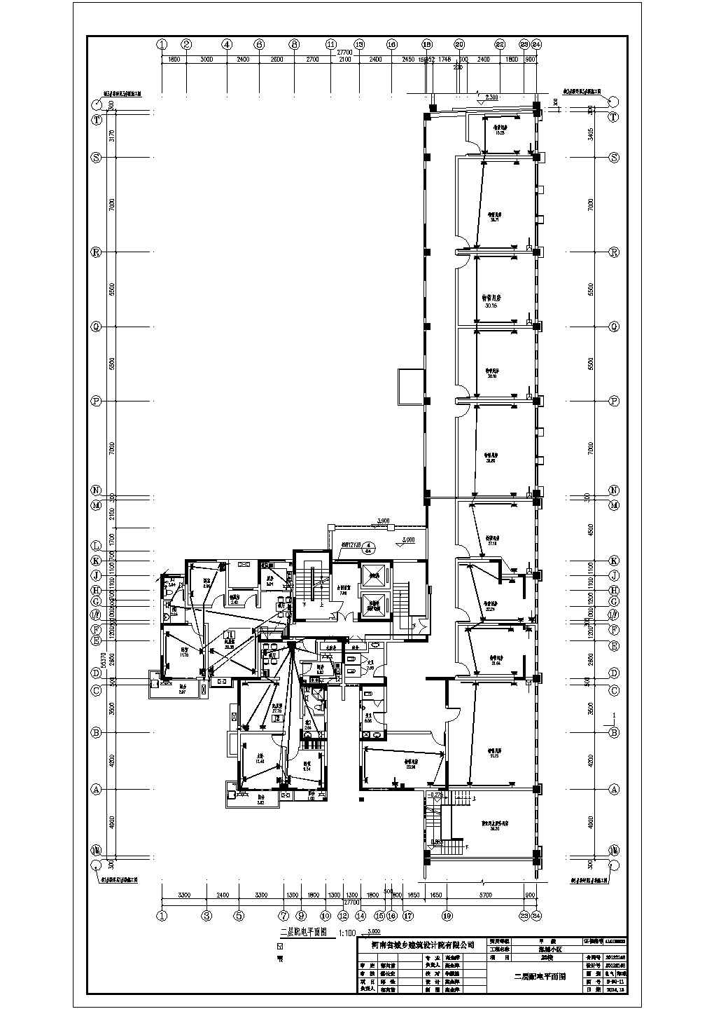 某地区住宅楼建筑电气系统设计施工CAD图纸