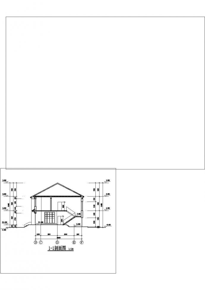  2层别墅建筑方案设计图cad图纸_图1