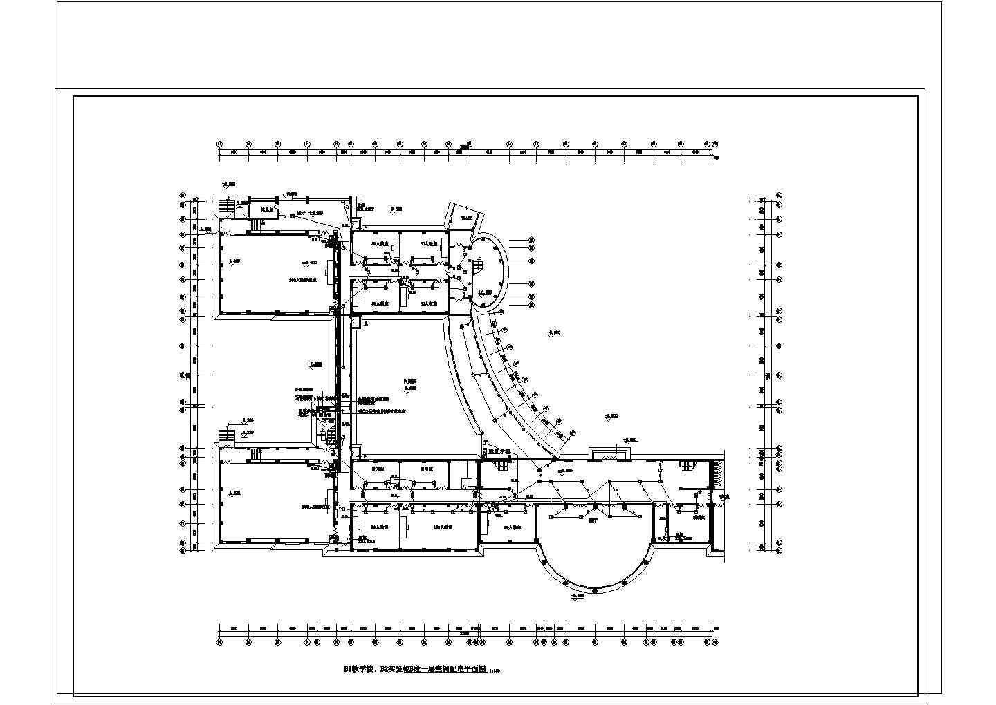 6层高校教学楼实验楼电消空施工图cad图纸（含设计说明）