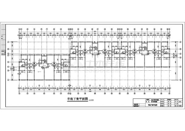 徐州某高校5层砖混教师住宅楼建筑设计CAD图纸（含半地下室和阁楼）-图一