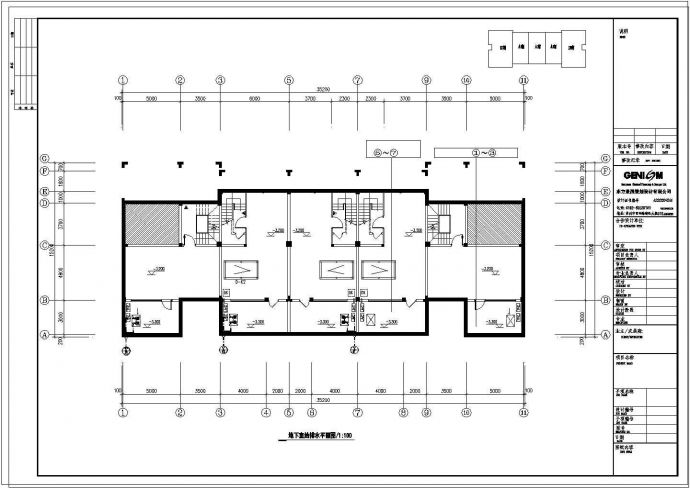 某地三层办公楼给排水cad施工设计图_图1