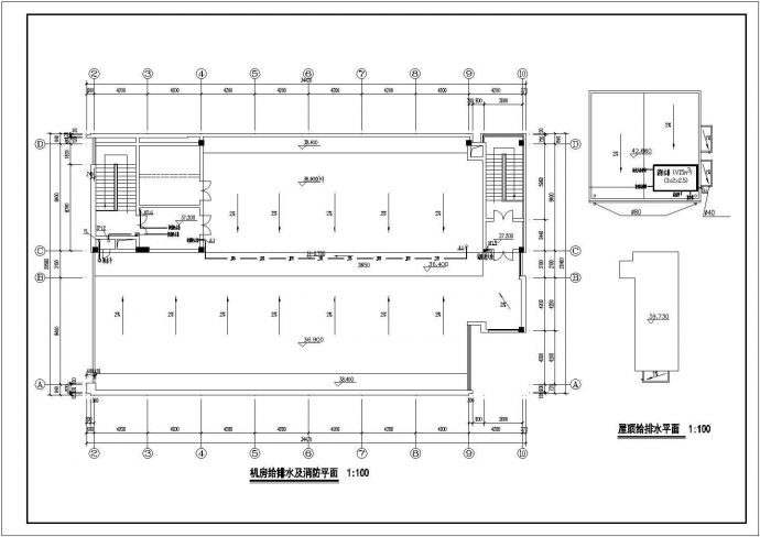 某地区高层办公楼给排水设计施工CAD图纸_图1