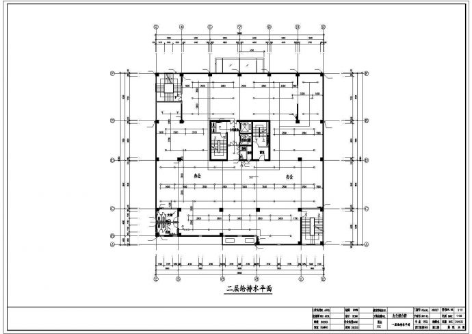 高层办公楼带地下室给排水设计施工图_图1