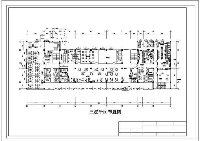 苏州市澄帆路某高档商务酒店3层大堂全套平面布局设计CAD图纸_图1