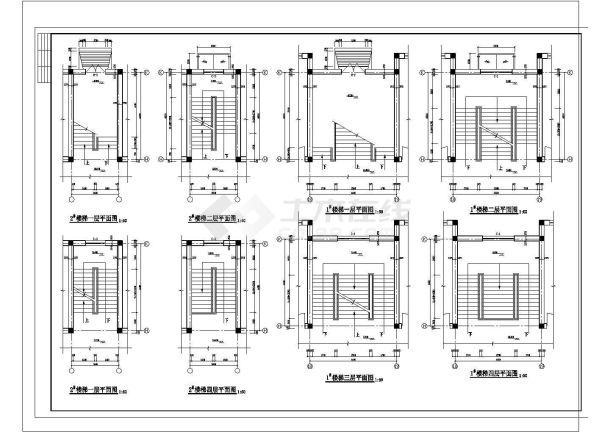 4层中学教学楼建筑施工图cad（含平面图）-图一