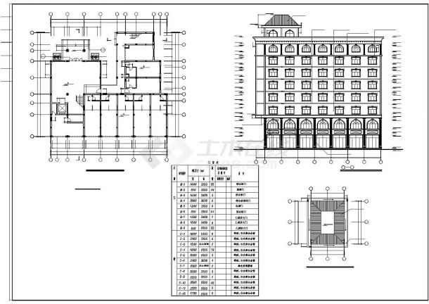 某3466平方米私人宾馆建筑施工CAD图纸设计-图一