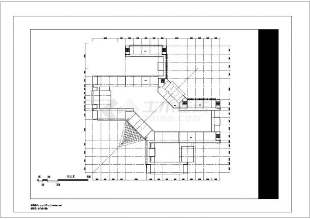 6层高等专科学校教学楼建筑设计图【平立剖 总平】-图一