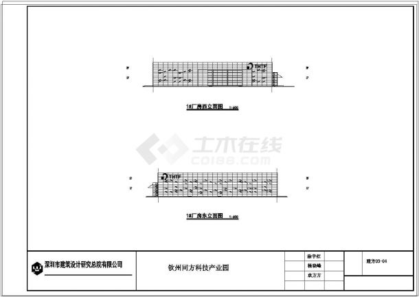 厂房设计_广西南宁同方公司钢结构厂房CAD施工图纸-图一