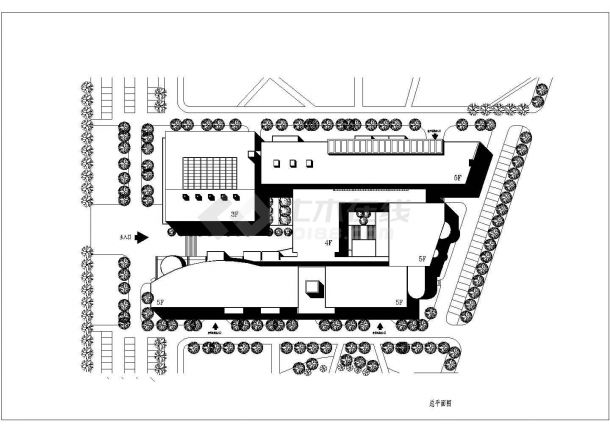4层大学教学楼建筑方案设计图【平立剖】-图一