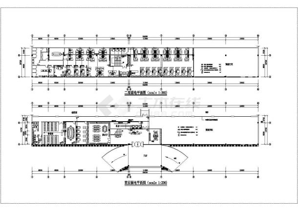 某公司办公大楼网络线路设计cad全套弱电施工图纸（含设计说明）-图二