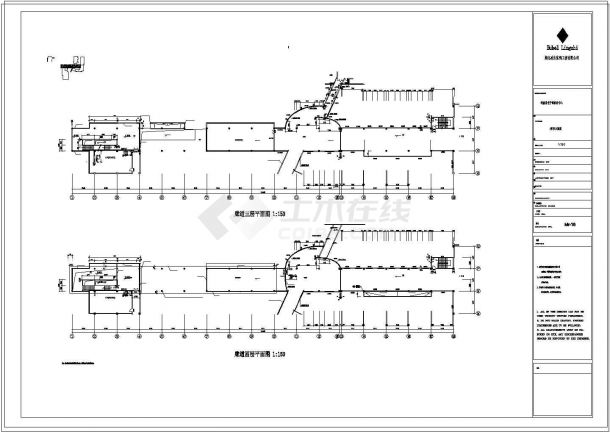 河南某房产公司多层钢结构工程设计CAD施工图纸-图二