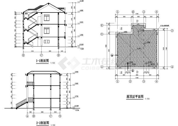 某农村自建房建筑设计施工全套详细方案CAD图纸（含设计说明）-图二