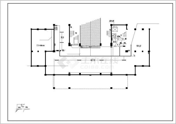 某多层框架结构办公大楼配电设计cad全套电气施工图（含弱电设计）-图二