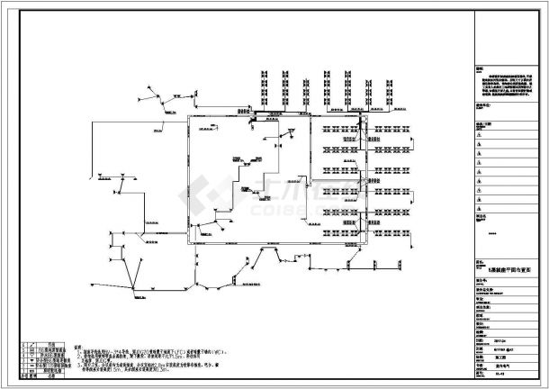 某5656平方米多层豪华办公楼装修弱电智能电气设计施工CAD图-图二