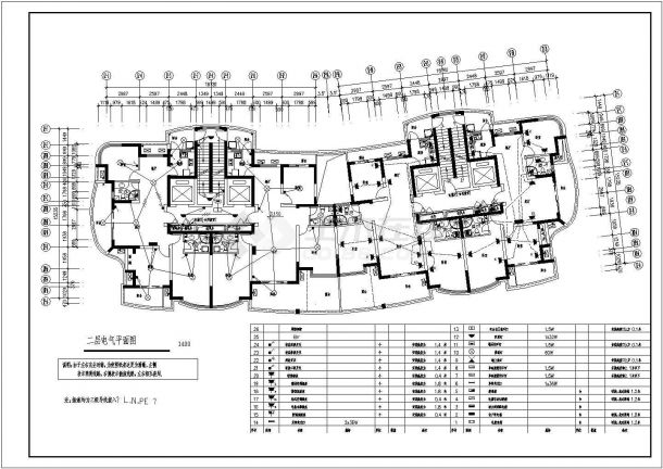 电气设计_某地27层商住全套楼电气工程CAD图-图二