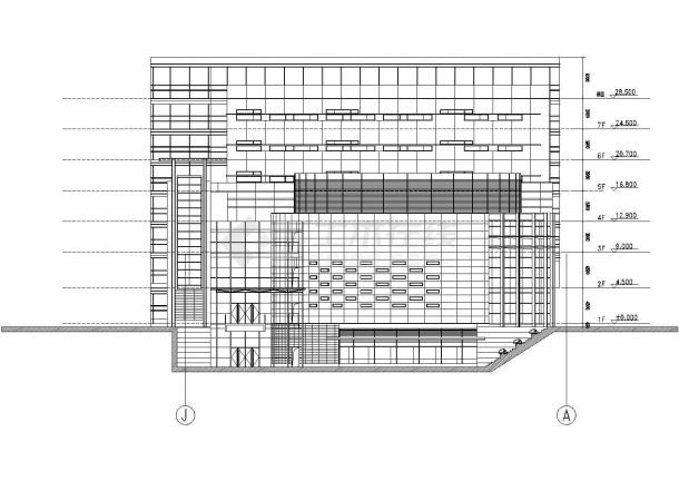 音乐学院排演厅综合教学楼建筑设计cad图纸-图一