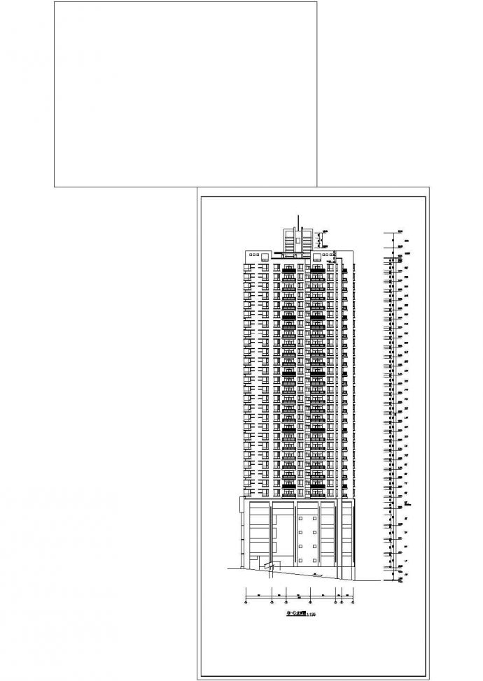 某二线城市30层高层住宅楼建筑工程设计cad祥图_图1