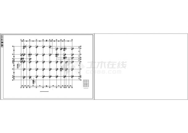 江苏某中学食堂结构CAD设计施工图纸-图二