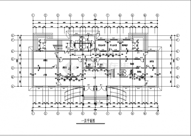 泗阳二套医院综合楼建筑设计施工cad图纸（含说明）-图二
