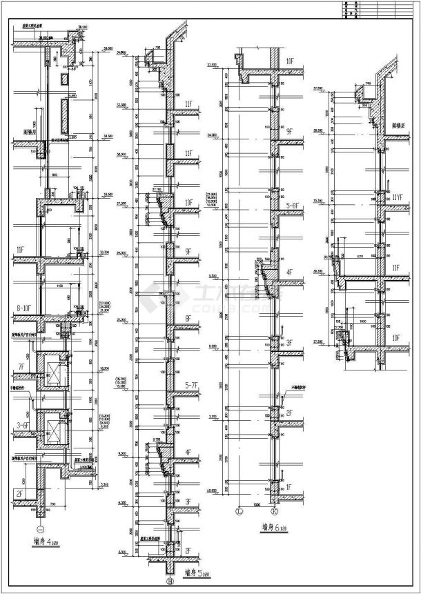 河南省某抗震7度高层小区住宅楼工程设计cad祥图（含构造做法表）-图一