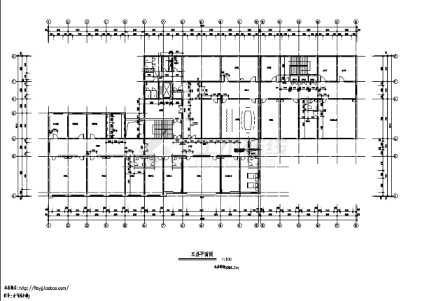 孙园二套小型医院综合楼建筑设计施工cad图纸（含说明）-图二