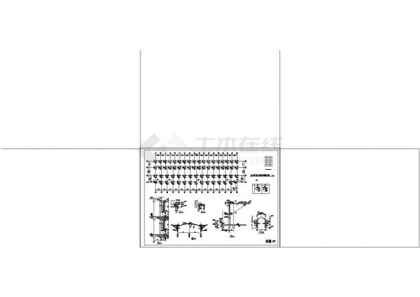 某框架结构民房结构设计CAD施工图纸-图二