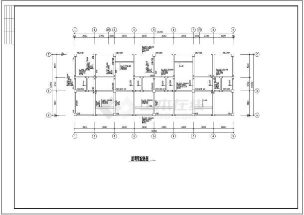 某框架结构商住楼结构设计CAD施工图-图一