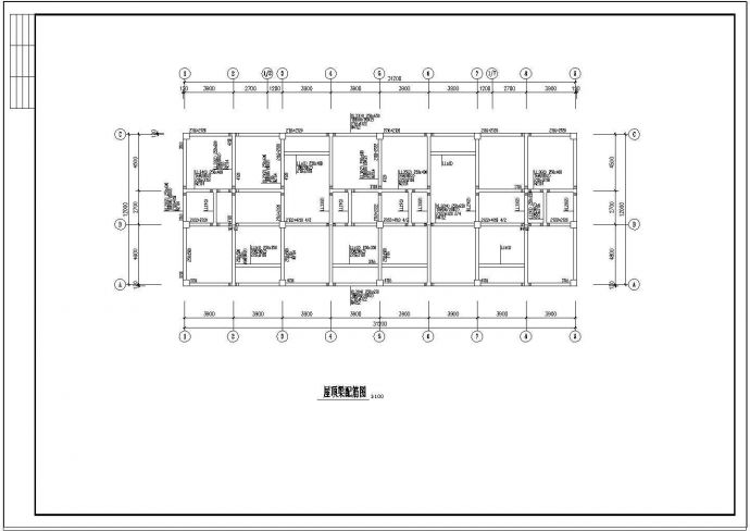 某框架结构商住楼结构设计CAD施工图_图1