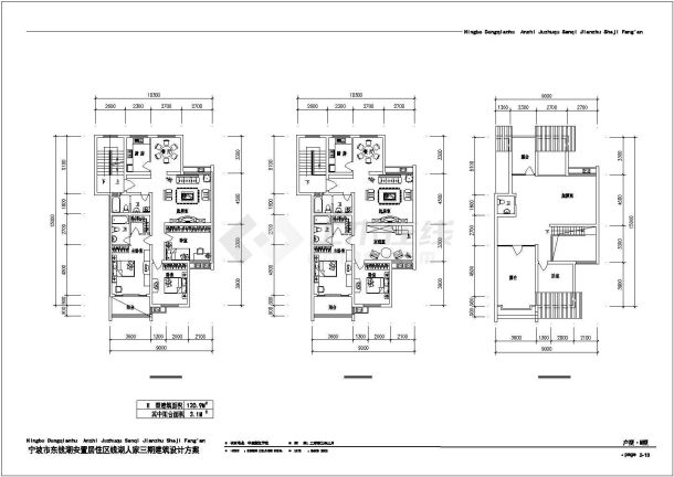 宁波市钱湖人家社区经典平面户型设计CAD图纸（共24张）-图一