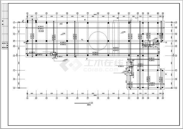 框剪结构商务楼建筑结构全套设计CAD施工图-图二
