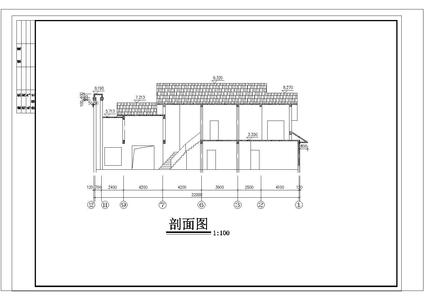  2层432.8平米别墅建筑施工图【平立剖 楼梯 设计说明】.cad