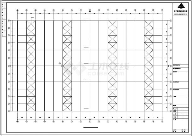 厂房设计_某电力公司钢结构厂房工程CAD设计图-图一