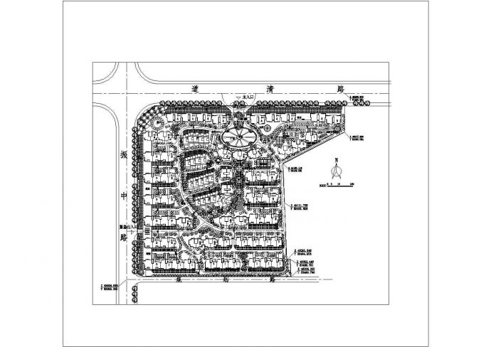 住宅小区规划平面图1张.cad_图1