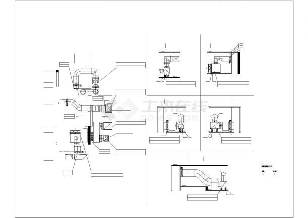 [江西]超高层办公楼空调防排烟及人防工程施工CAD图（标注明细）-图二