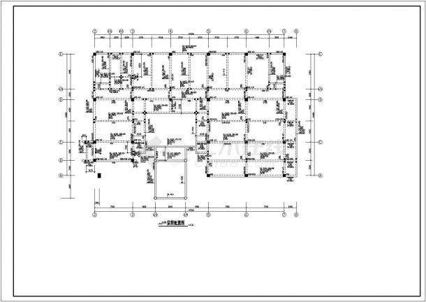 江苏某六层框架结构办公楼结构CAD图-图一