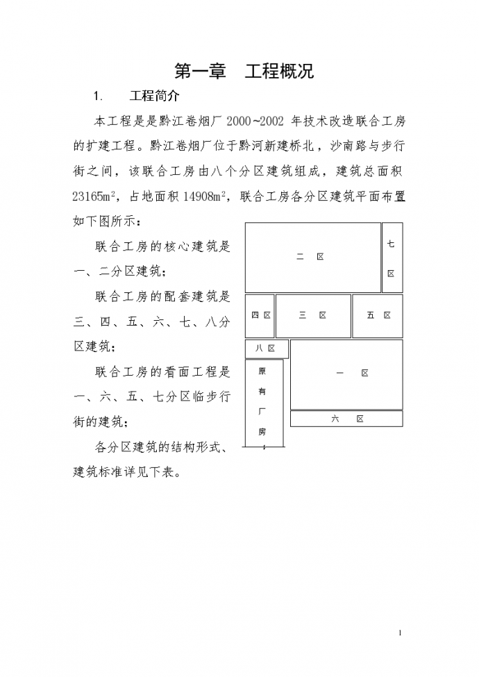 黔江卷烟厂项目施工组织设计_图1