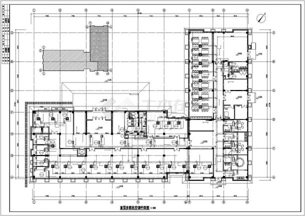 [河北]3958㎡三层办公楼空调通风及防排烟系统设计施工图-图一