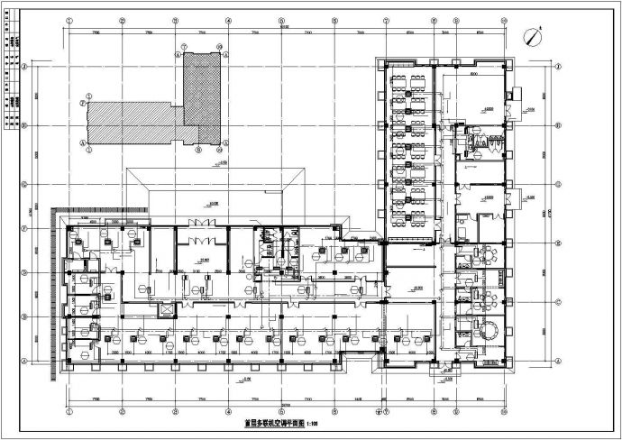 [河北]3958㎡三层办公楼空调通风及防排烟系统设计施工图_图1