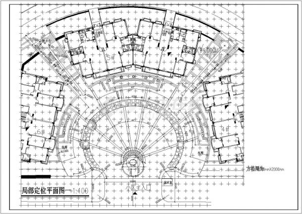 装修设计南京市阳光丽景小区局部平面图-图一