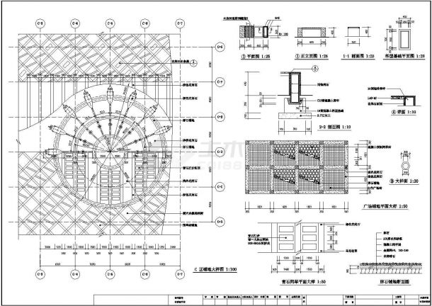 设计装修诸暨耀江阳光花园小区景观工程CAD图-图一