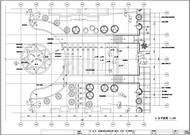 设计装修诸暨耀江阳光花园小区景观工程CAD图-图二