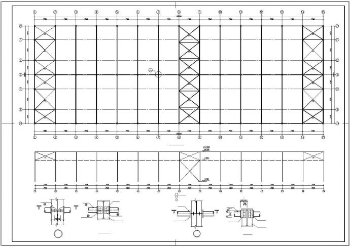 厂房设计_某公司仓库钢结构厂房设计CAD施工图_图1