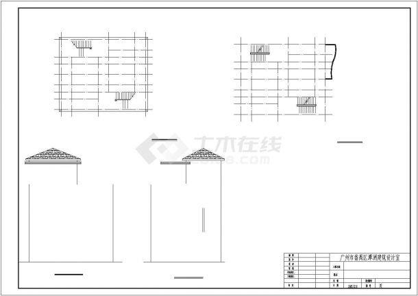 某地区建筑设计室框架结构住宅楼建筑施工cad图-图二