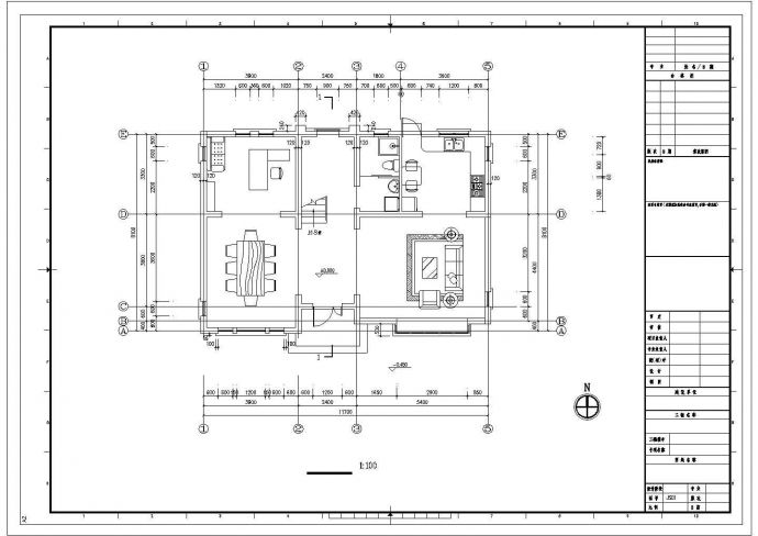  2层上海自建别墅建筑cad设计图_图1