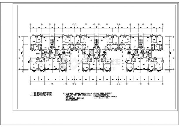 某大学学区房11+1小高层住宅工程设计施工CAD图（含建筑设计说明）-图二