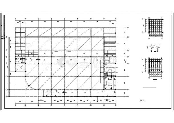 某框架商厦结构设计施工图纸-图一