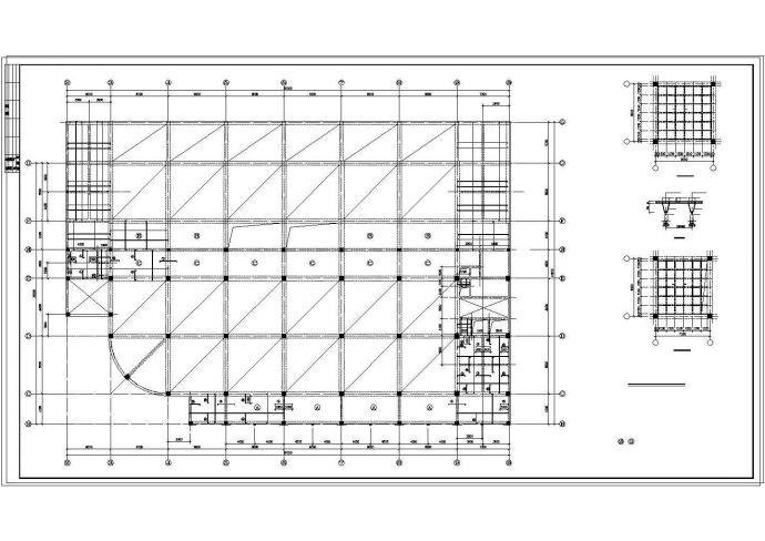 某框架商厦结构设计施工图纸_图1