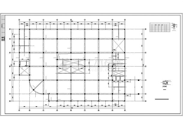 某框架商厦结构设计施工图纸-图二