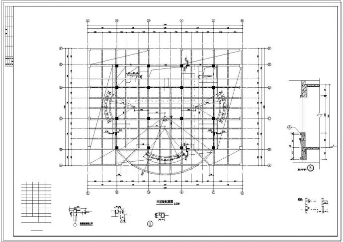 办公楼设计_某劳动局办公楼框架结构设计CAD施工图_图1