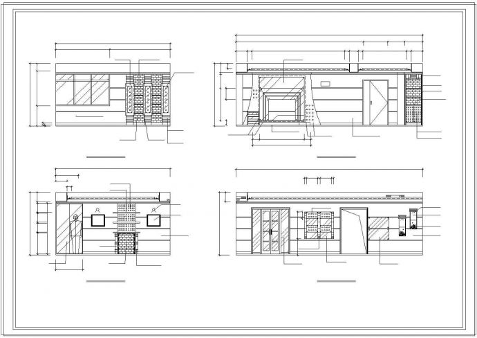 小高层样板房户型室内装修平面cad施工图_图1